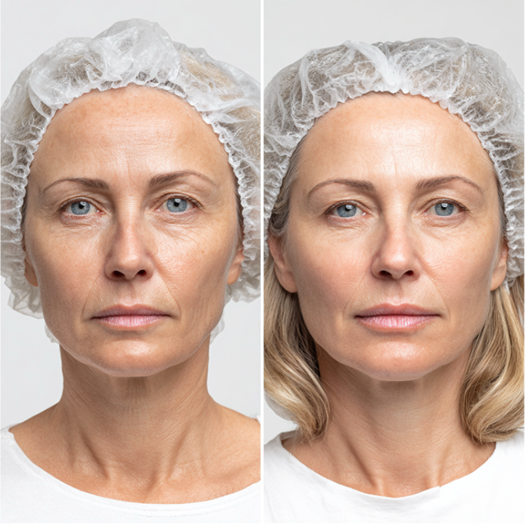 Before and after treatment